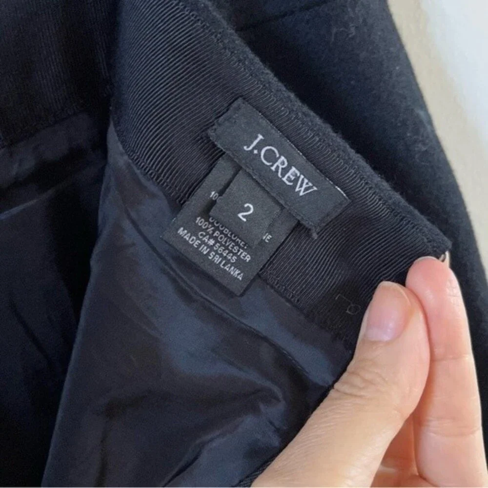 J. Crew No. 2 Pencil Wool Skirt in Black 2